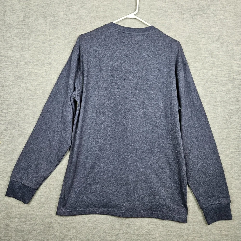 Woolrich The Green Label Collection Men's Blue Long Sleeve Crew Neck Tee Sz S